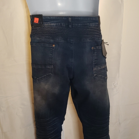 IAIN's Men's Blue Regular Slim Fit Comfort Straight Jean's Size Waist 42 in - Picture 4 of 4